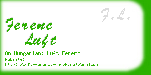 ferenc luft business card